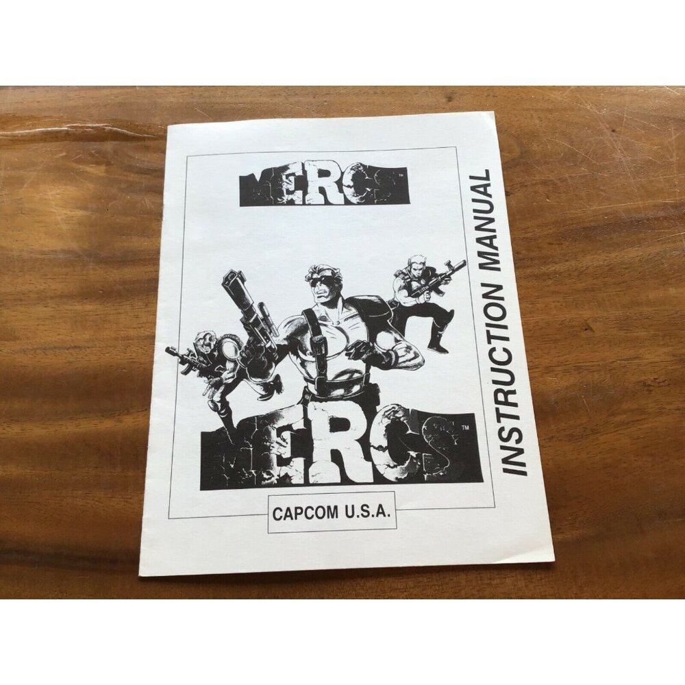 Vintage ORIGINAL CAPCOM Mercs Instruction Manual  See Pictures